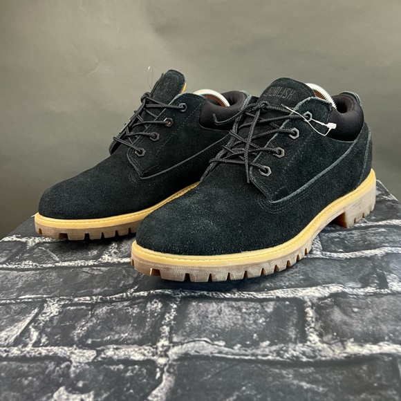 SOLD ARCHIVE - Waterproof Black Suede Leather Boots Timberland Designer Gorpcore - Picture 5 of 14